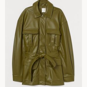 H&M coat faux leather